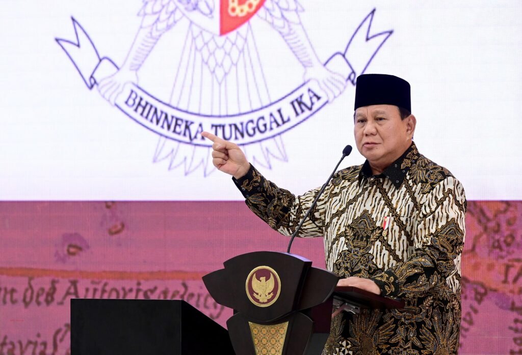 Presiden RI Prabowo Subianto. Sumber : Setneg